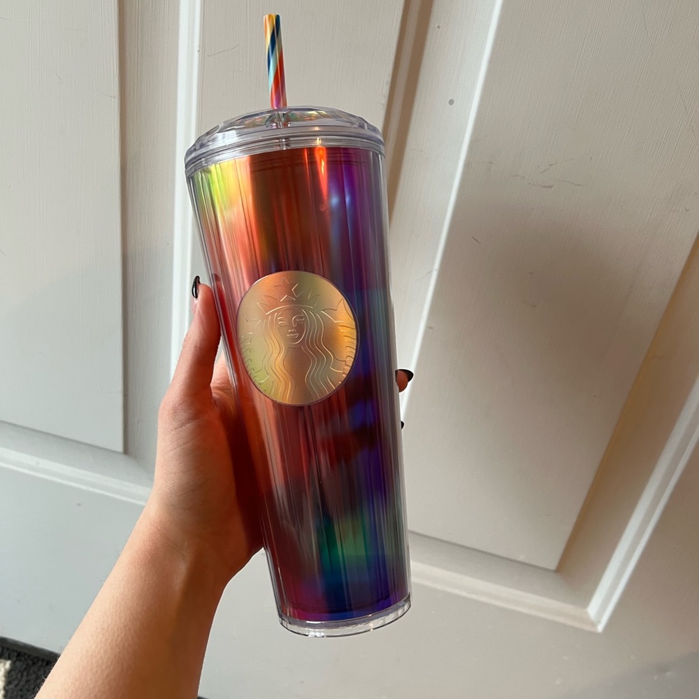 Kaleidoscope Rainbow Pride Starbucks Venti 20 oz. Tumbler Cup